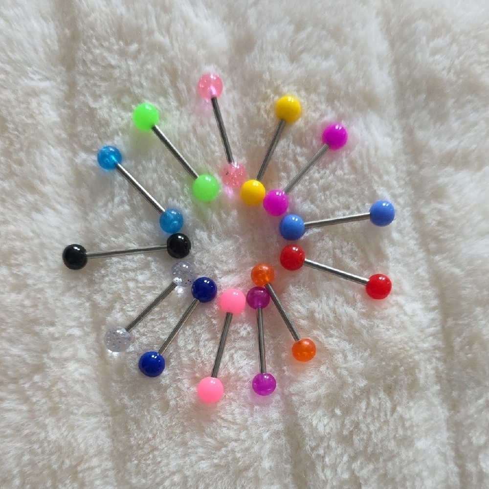 (J66) 13 Body Jewelry Tongue Rings